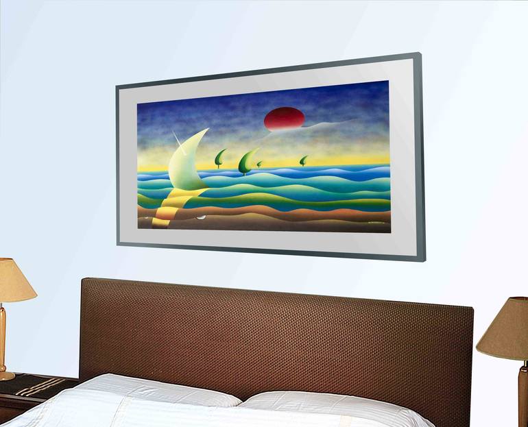 Original Conceptual Seascape Painting by Panos Pliassas