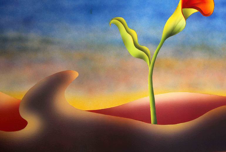 Original Conceptual Landscape Painting by Panos Pliassas