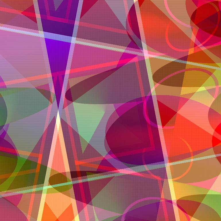Original Abstract Expressionism Geometric Digital by Panos Pliassas