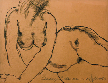 Original Nude Drawings by Veniamin Zakharov-Kholmskii