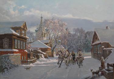 Original Rural life Paintings by Anatolii Korobkin