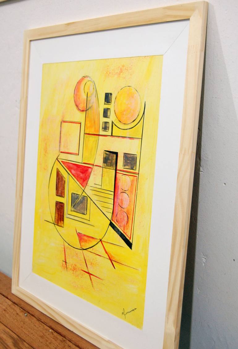 Original Abstract Geometric Painting by Marcio França Moreira