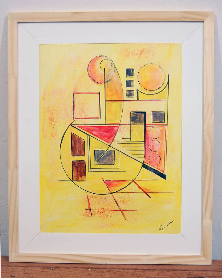 Original Abstract Geometric Painting by Marcio França Moreira