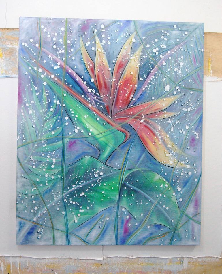 Original Floral Painting by Marcio França Moreira