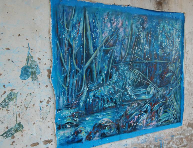 Original Abstract Expressionism Landscape Painting by Marcio Franca Moreira