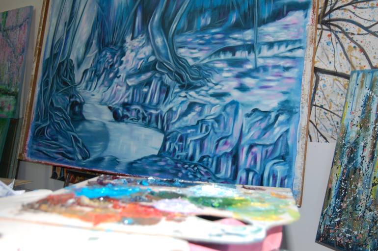 Original Impressionism Landscape Painting by Marcio Franca Moreira