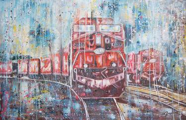 Print of Train Paintings by Marcio França Moreira