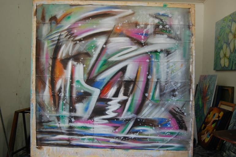 Original Abstract Painting by Marcio França Moreira