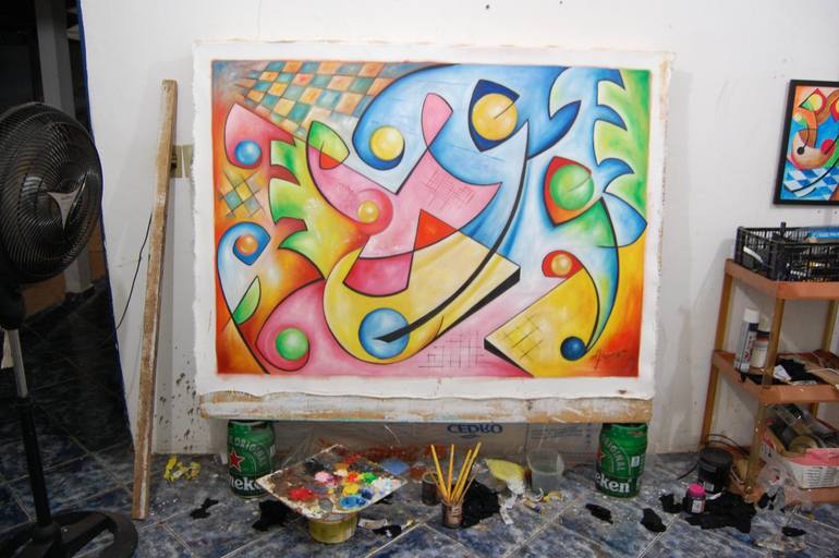 Original Abstract Painting by Marcio França Moreira