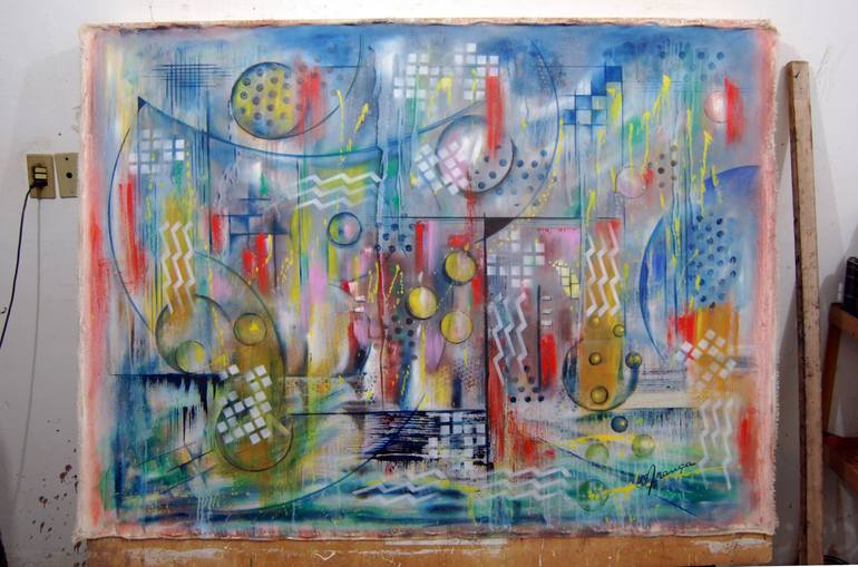 Original Abstract Expressionism Abstract Painting by Marcio França Moreira
