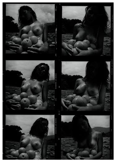 Film Strip With Girl and Oranges thumb