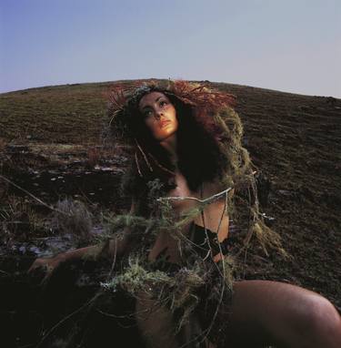 Woman With Foliage In The Field thumb