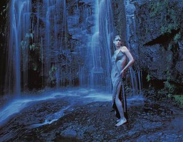 Elemental Woman in the Blue Waterfall - limited edition 1of 1 thumb