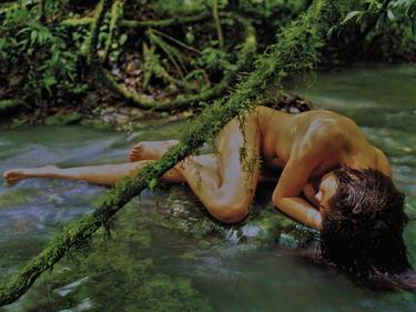 jenifer lying in the creek - limited edition 1 of 1 thumb