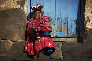 Woman In Ollantaytambo, Peru. thumb