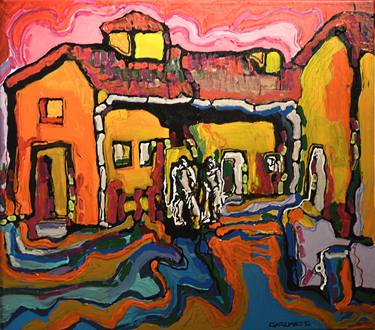 Print of Expressionism Architecture Paintings by Oscar Gagliano