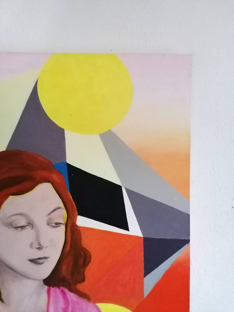 Original Surrealism People Painting by Miles Phillips