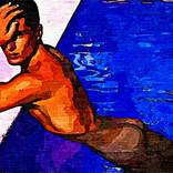 Pool Boy II (original sold - 2/50 limited edition print of oil painting) by Brian Joseph