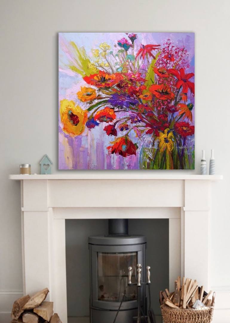 Original Floral Painting by Patricia Awapara