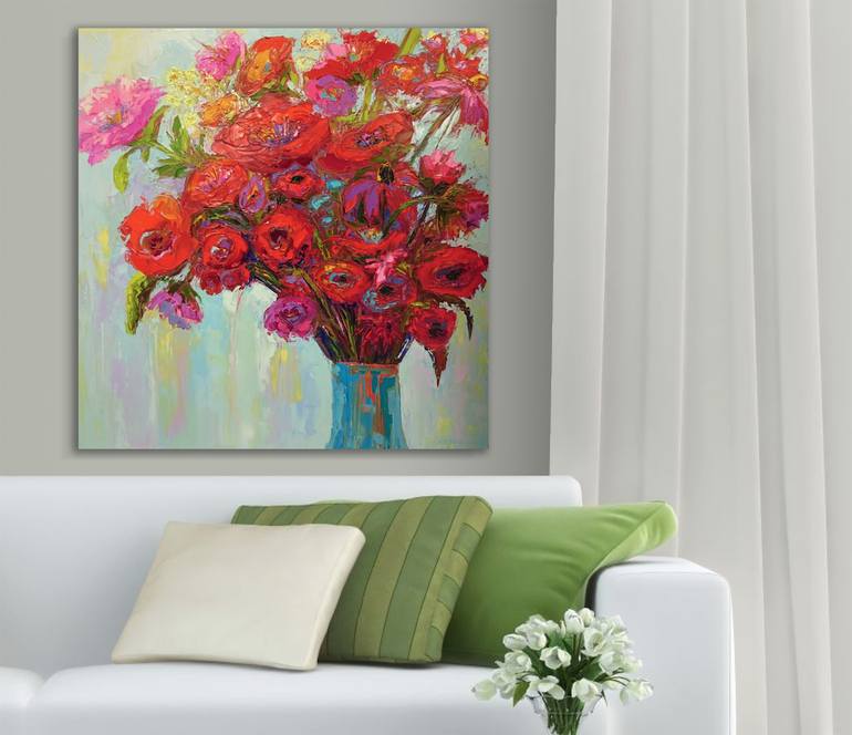 Original Impressionism Floral Painting by Patricia Awapara