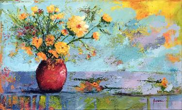Original Abstract Floral Paintings by Patricia Awapara