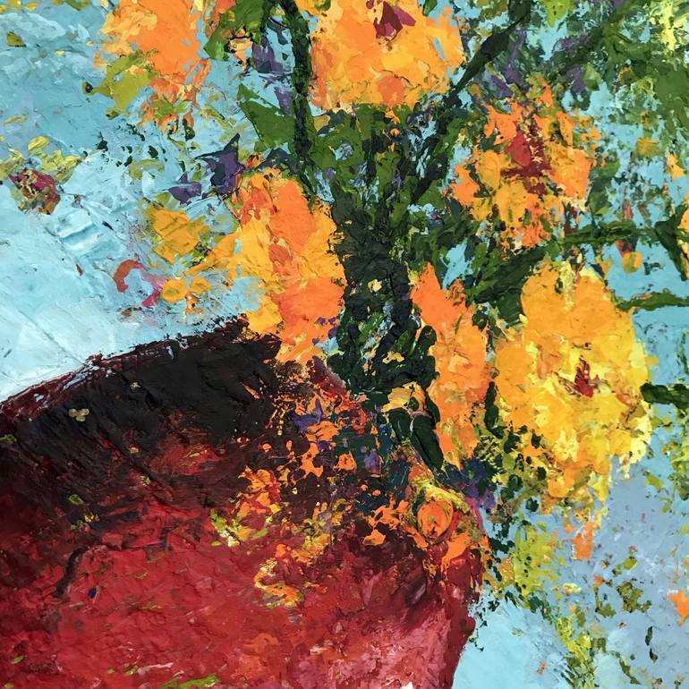 Original Abstract Floral Painting by Patricia Awapara