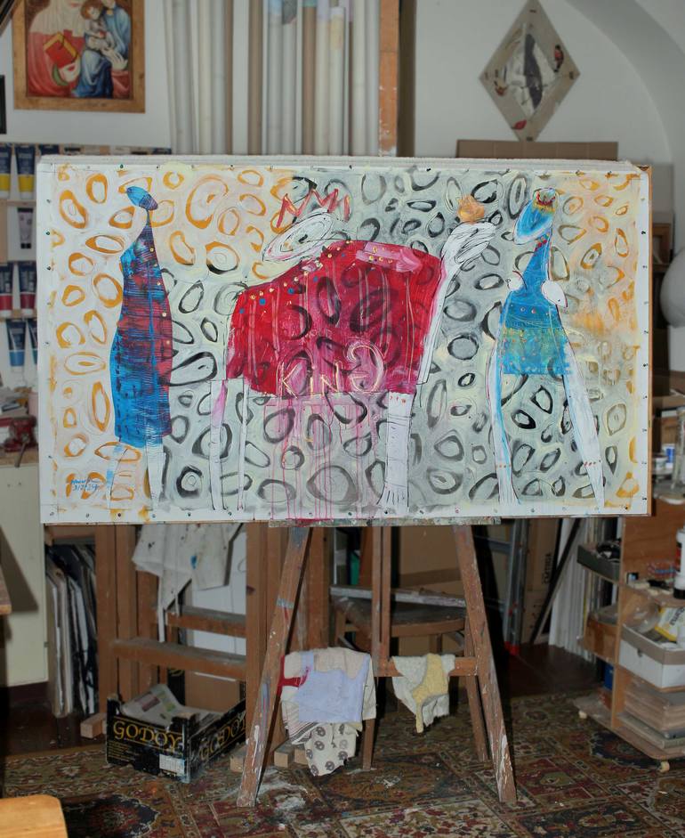 Original Expressionism People Painting by Jiri Havlik