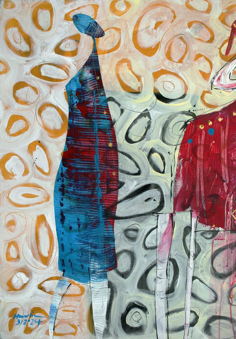 Original Expressionism People Painting by Jiri Havlik