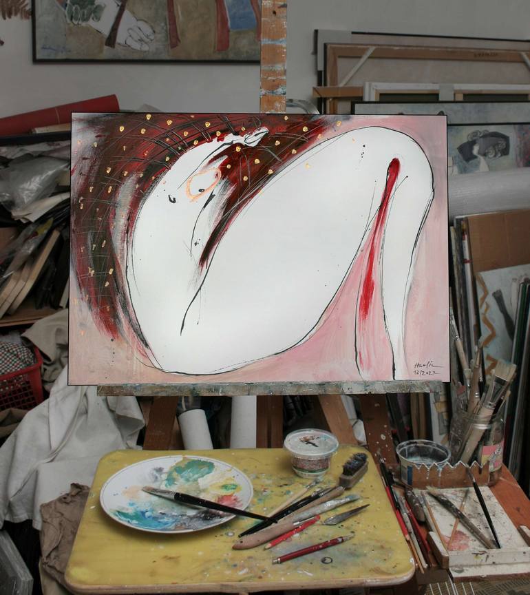 Original Modernism Women Painting by Jiri Havlik