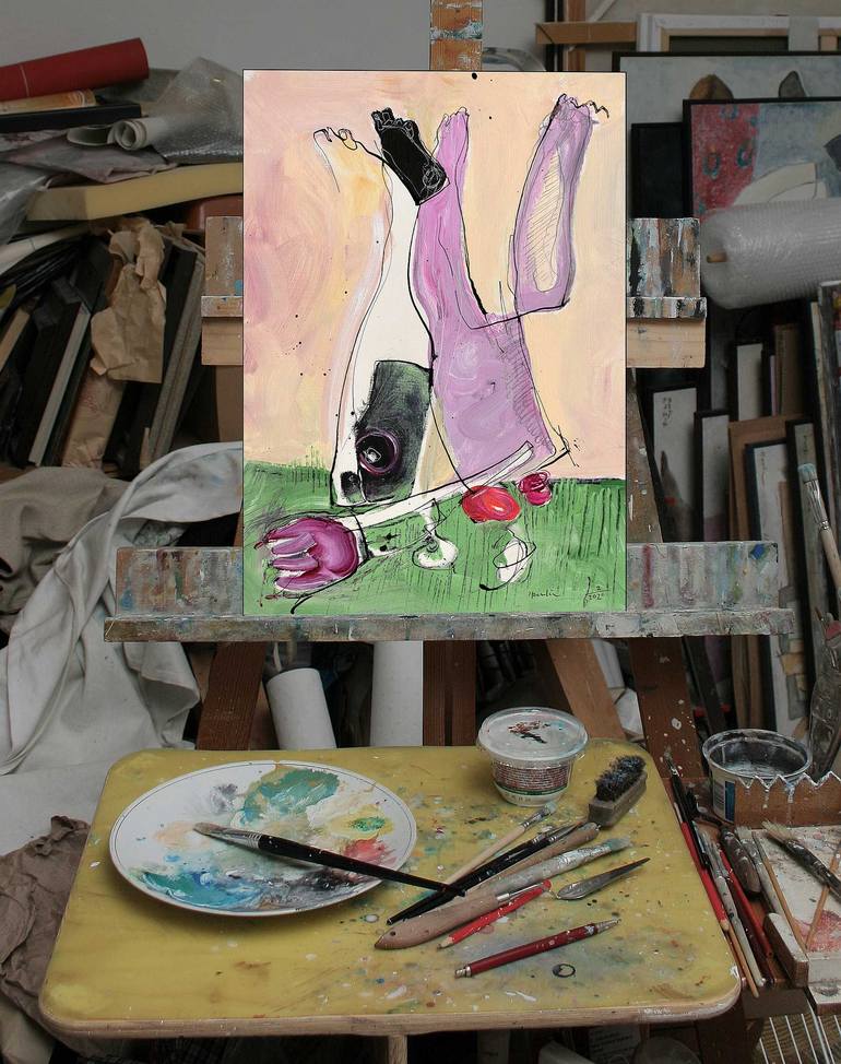 Original Figurative Love Painting by Jiri Havlik