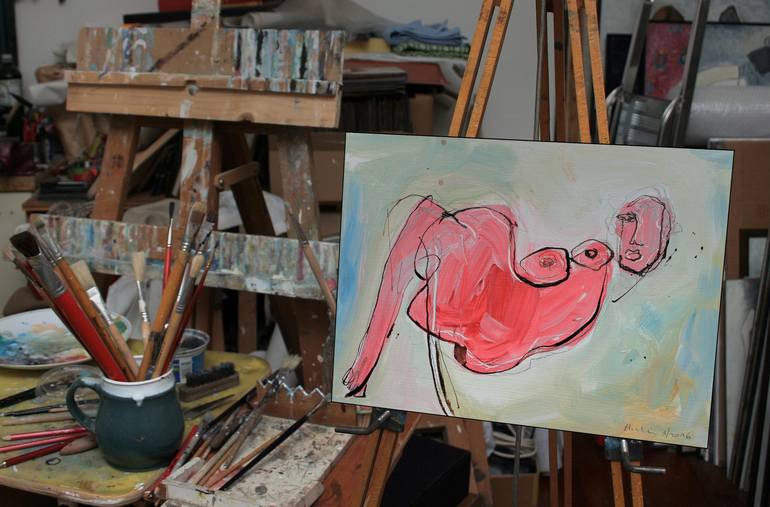 Original Modern Nude Painting by Jiri Havlik