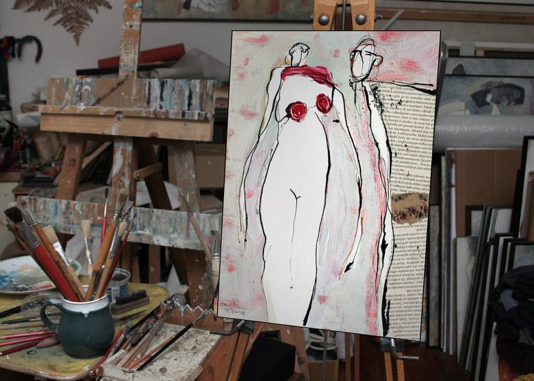 Original Expressionism People Painting by Jiri Havlik