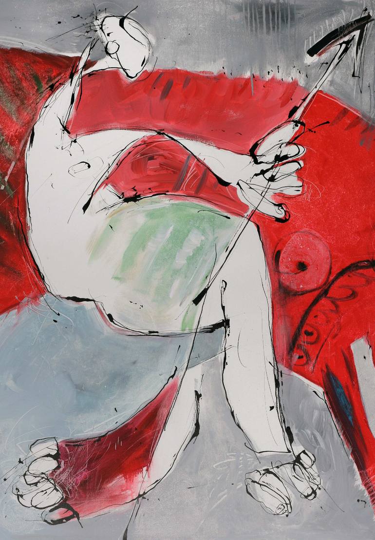 Original Expressionism Animal Painting by Jiri Havlik