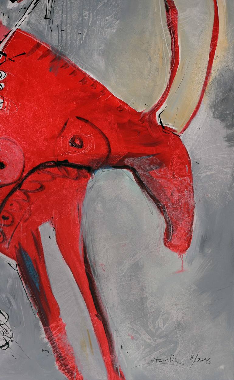 Original Expressionism Animal Painting by Jiri Havlik