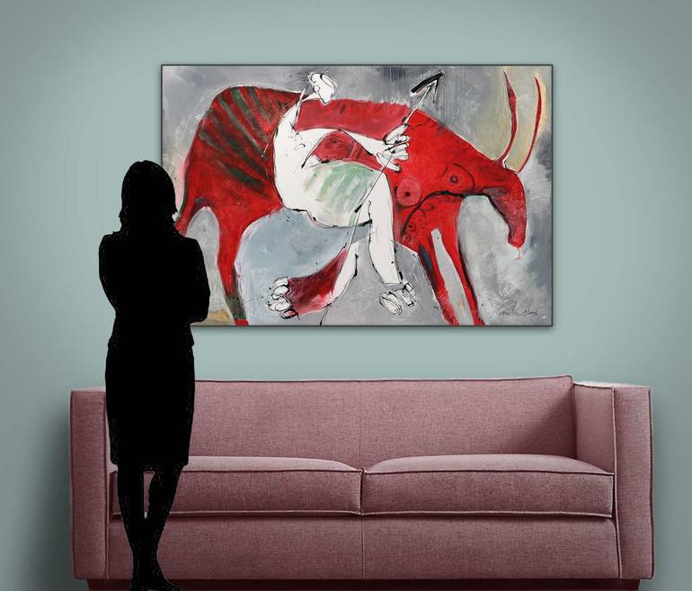 Original Expressionism Animal Painting by Jiri Havlik