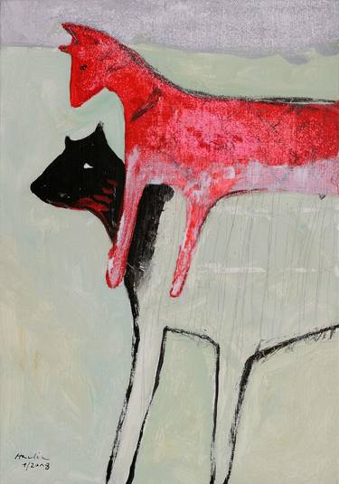 Print of Modern Dogs Paintings by Jiri Havlik