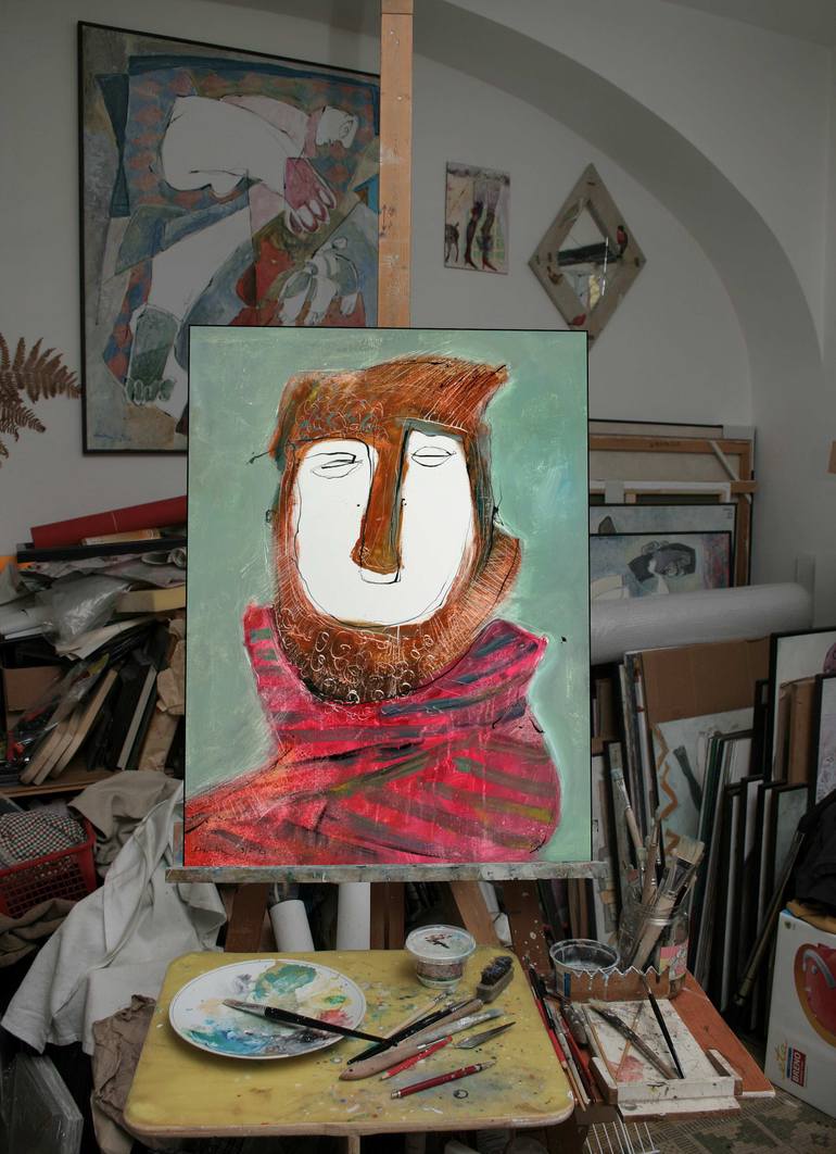 Original Expressionism People Painting by Jiri Havlik
