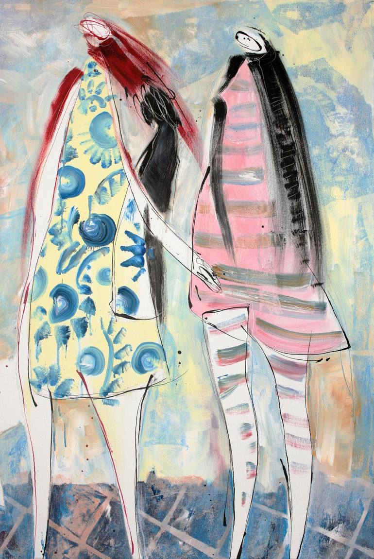 Original Expressionism Women Painting by Jiri Havlik