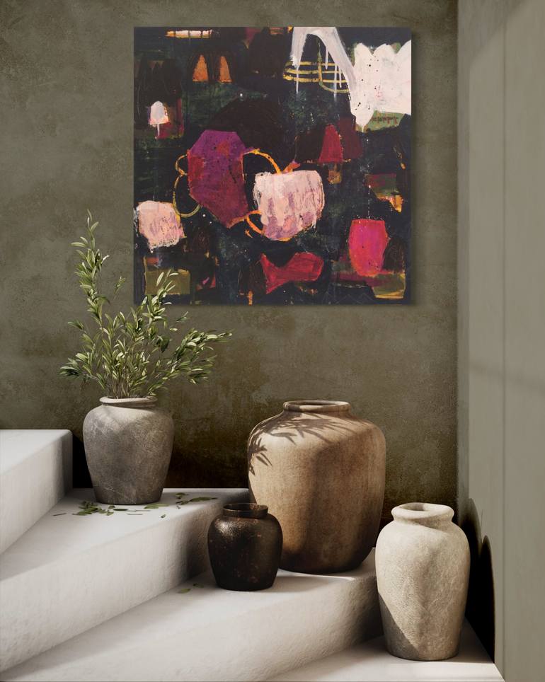 Original Contemporary Abstract Painting by Linda Coppens