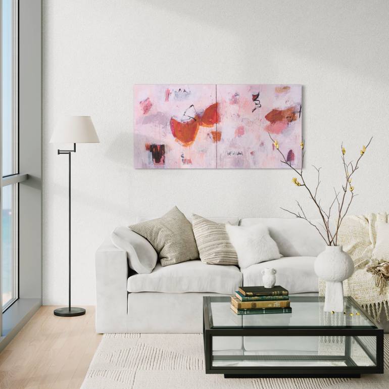 Original Abstract Expressionism Abstract Painting by Linda Coppens