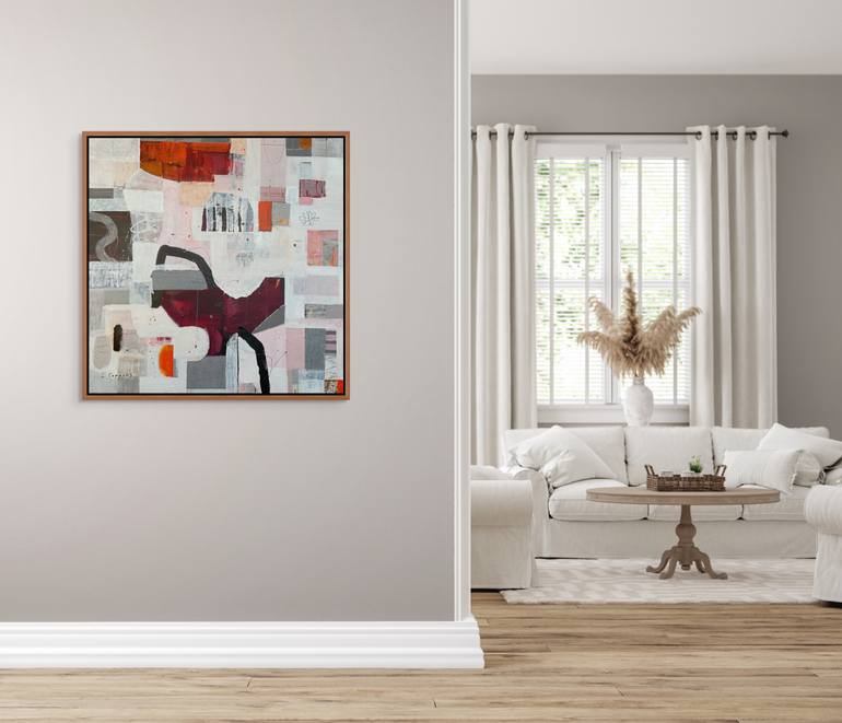 Original Modernism Abstract Painting by Linda Coppens
