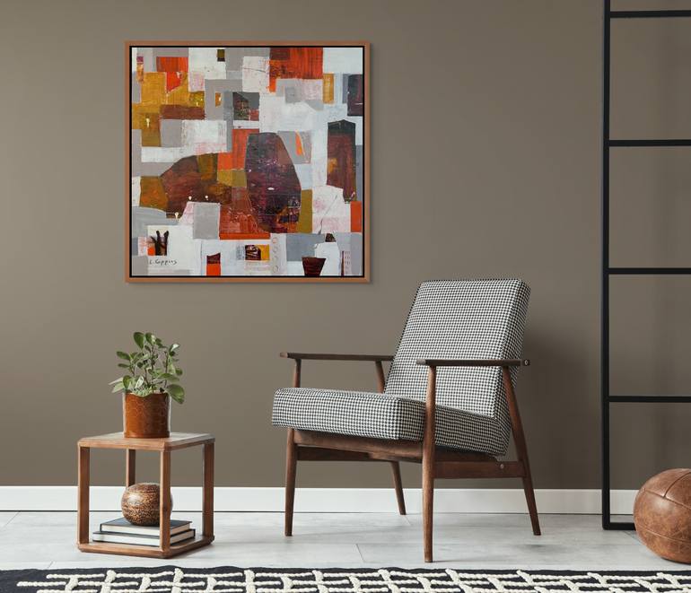 Original Modern Abstract Painting by Linda Coppens