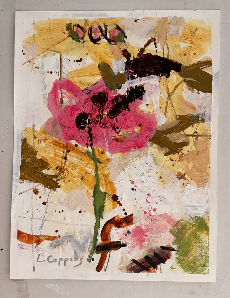 Original Abstract Expressionism Abstract Painting by Linda Coppens
