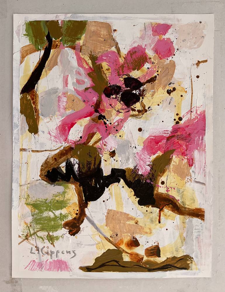 Original Abstract Expressionism Abstract Painting by Linda Coppens