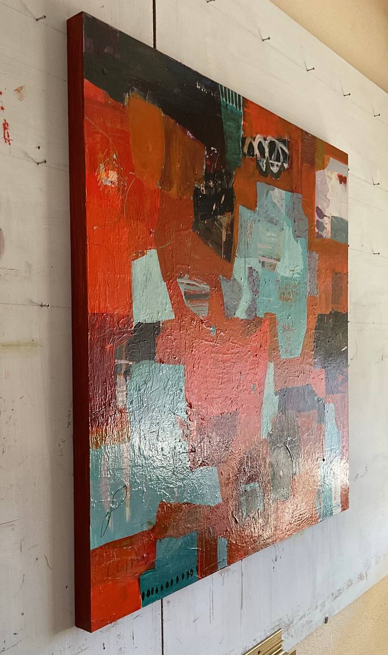 Original Modernism Abstract Painting by Linda Coppens