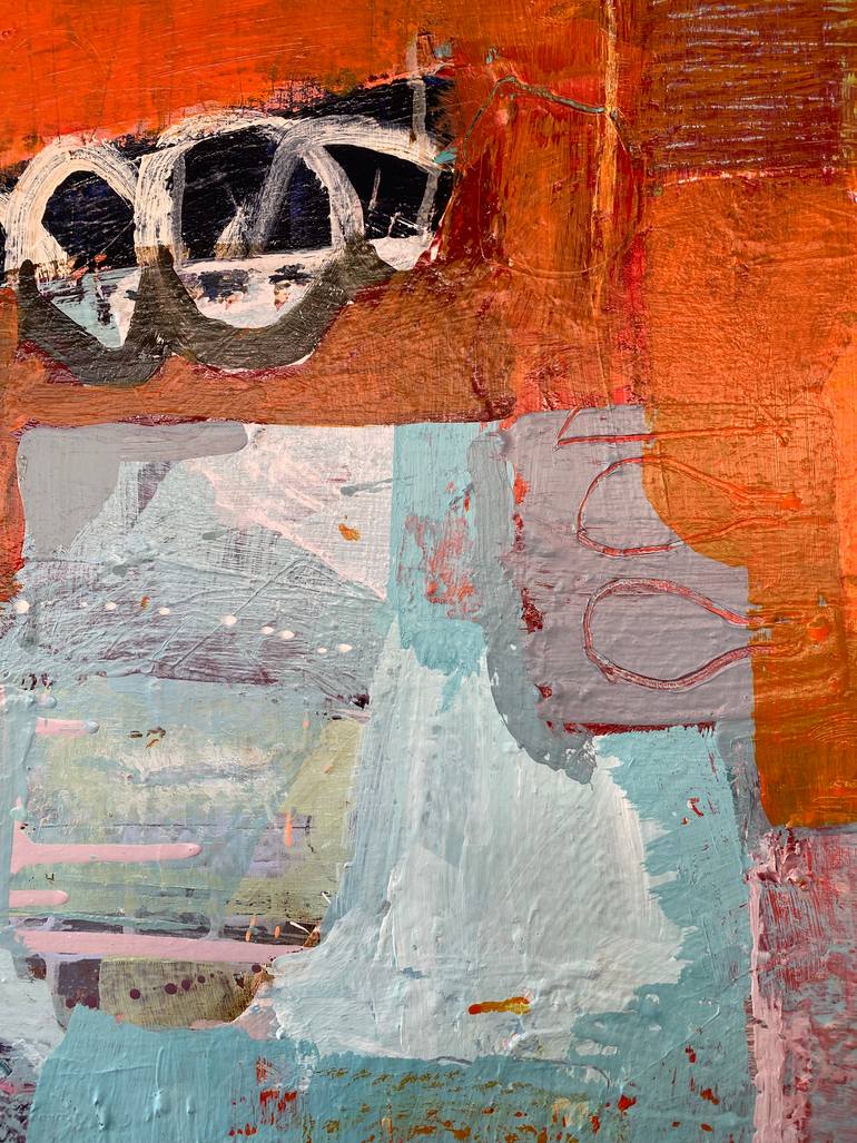 Original Modernism Abstract Painting by Linda Coppens