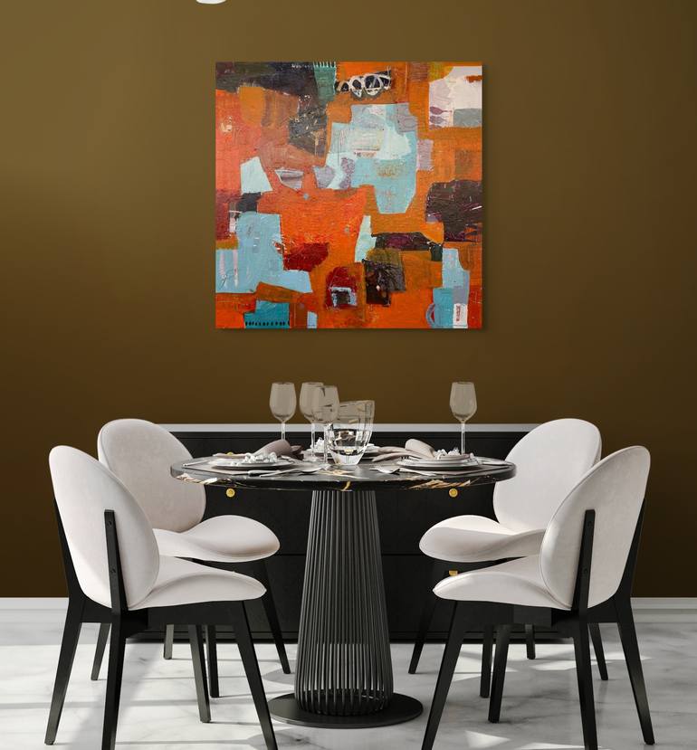 Original Modernism Abstract Painting by Linda Coppens