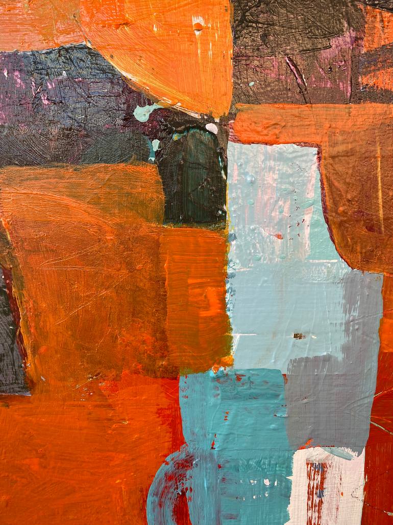 Original Modernism Abstract Painting by Linda Coppens