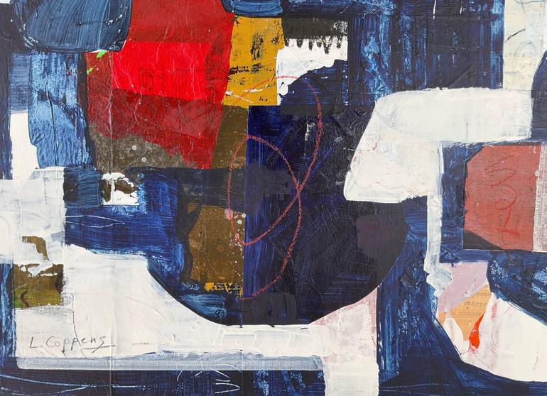 Original Abstract Expressionism Abstract Painting by Linda Coppens