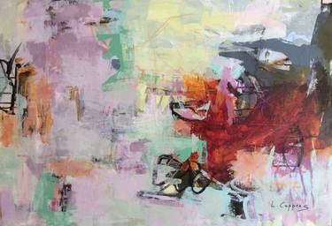 Original Modern Abstract Paintings by Linda Coppens